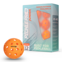 PicklePro Junior 40-Hole - 12-Pack Pickleball Balls USAP Approved