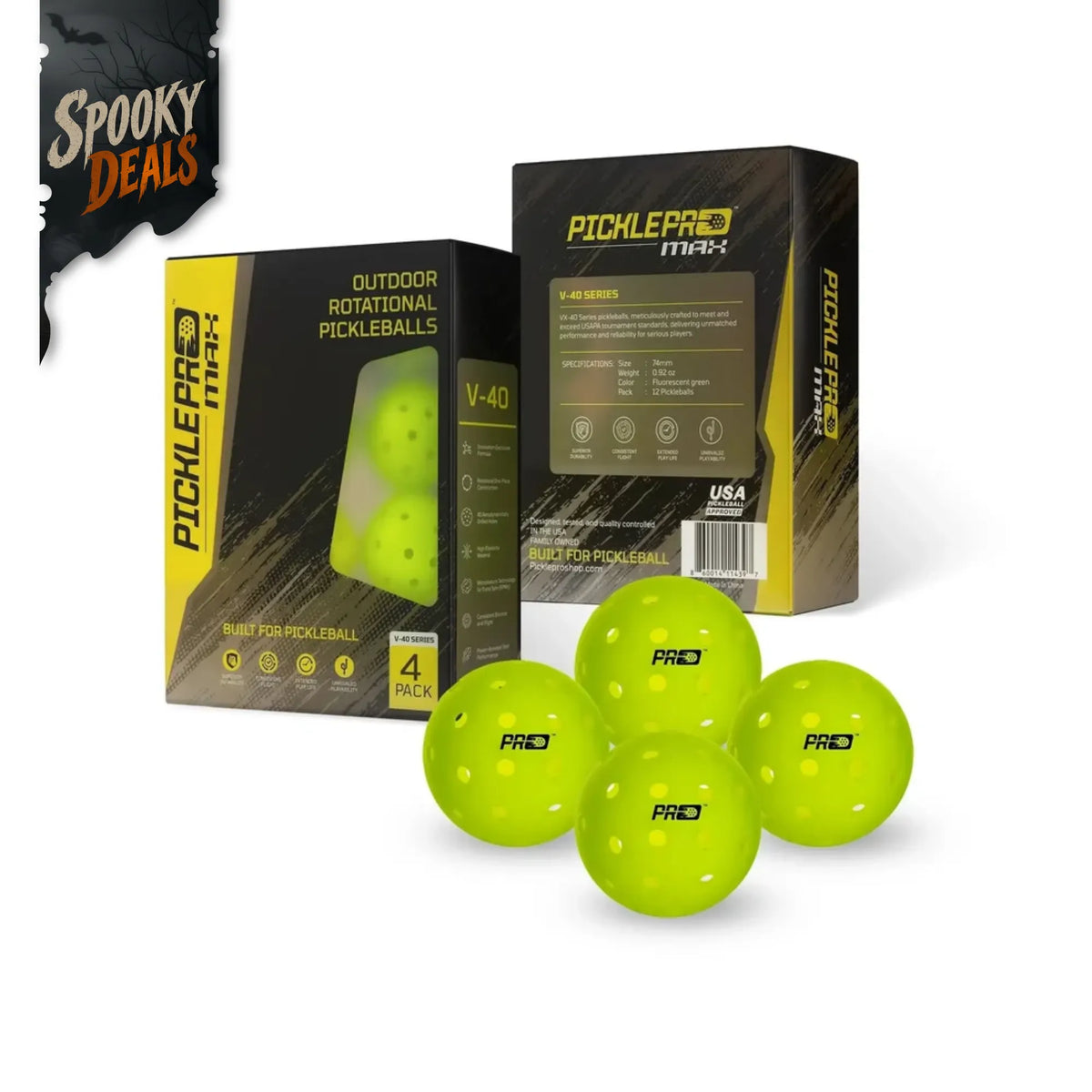 Buy 40-Hole USAP Approved Outdoor Pickleball Balls Online
