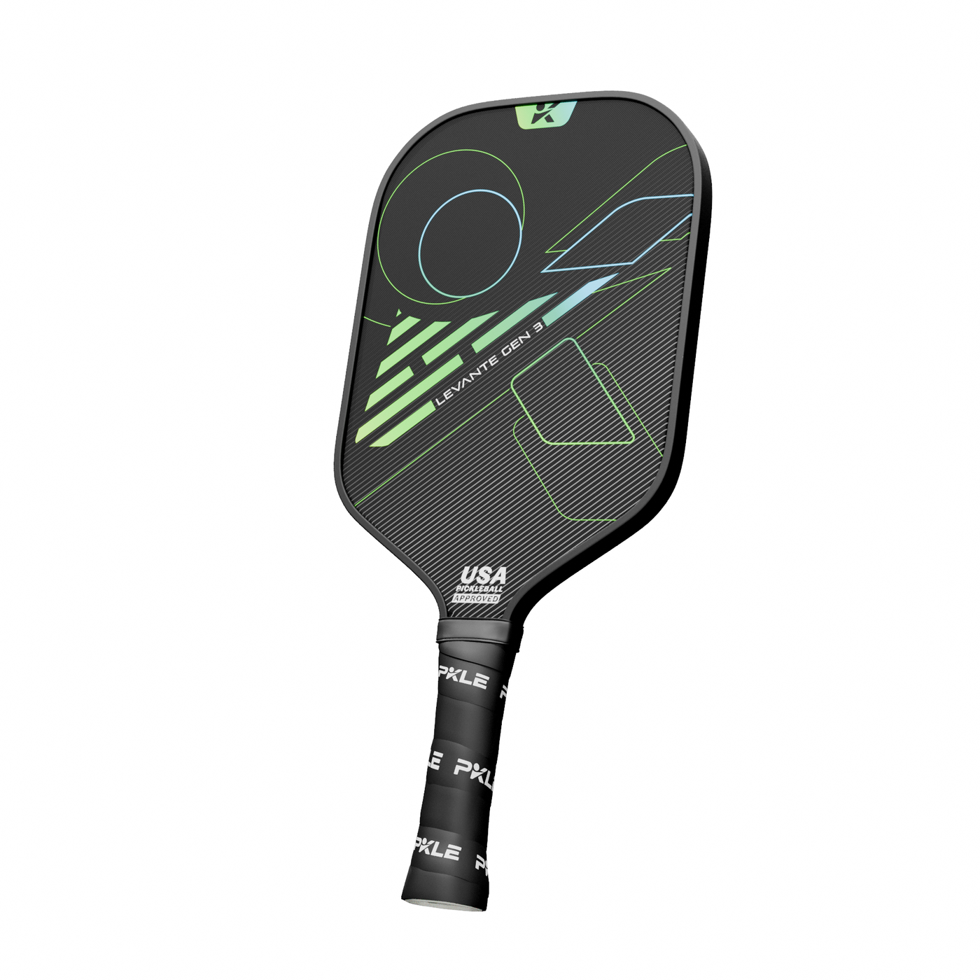 Hybrid Molecular Foam Edge Expands the sweet spot and reinforces the paddle’s perimeter.