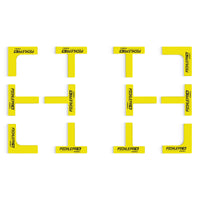 Pickleball court markers complete kit with 8 PVC T-shapes and 4 L-shapes, water resistant, UV resistant, and no tools needed