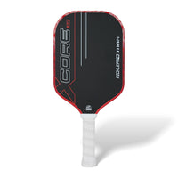 PicklePro Max X Core 3S pickleball paddle front view with full carbon fiber face, red edge guard, CFS textured surface, and ergonomic moisture-wicking grip
