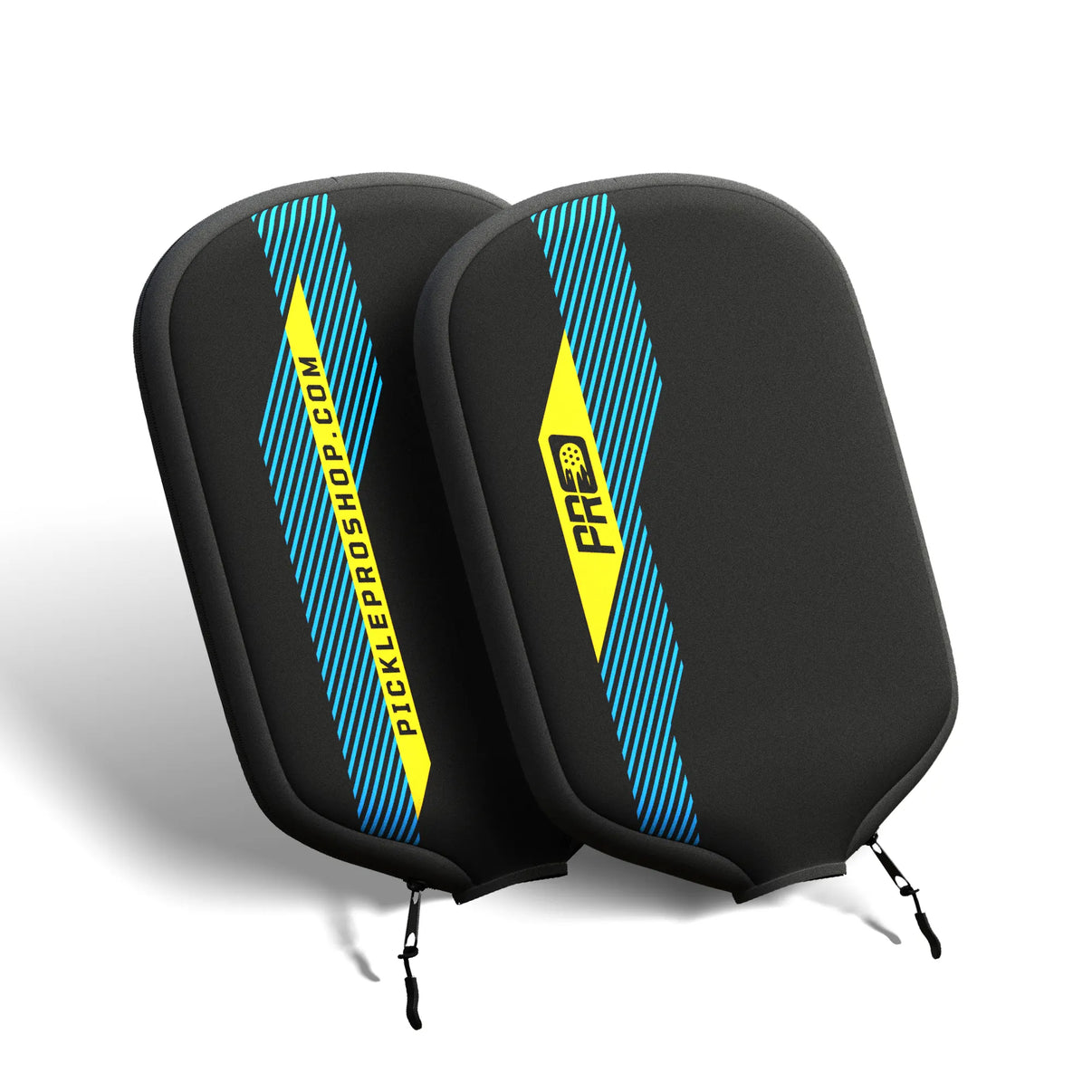     PicklePro universal pickleball paddle cover set in black, protective neoprene paddle covers for pickleball paddles with zipper closure and shock-absorbing protection